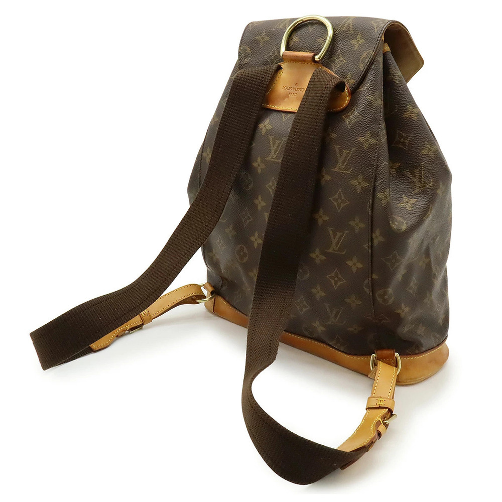 Louis Vuitton Monogram Backpack Shoulder Montsouris Bag Brown